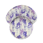 NACIA Velvet Printed Ottoman Chair | Dressing Table Chair for Bedroom Makeup Room Decor | Modern Upholstered Ottoman with Wooden Legs for Living Room & Home (18x18x32 Inches)