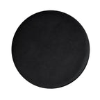 NACIA Velvet Upholstered Ottoman Stool with Wooden Legs | Round Pouffe Footrest Seat for Living Room Bedroom Balcony | Compact Foot Stool for Sitting Home Decor Furniture, 18 Inch