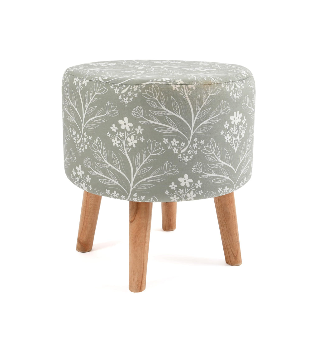 NACIA Elegant Ottoman Stool - Soft Cushioned Top for Seating & Footrest - Space-Saving, Stylish Design for Living Room, Bedroom & Office Spaces