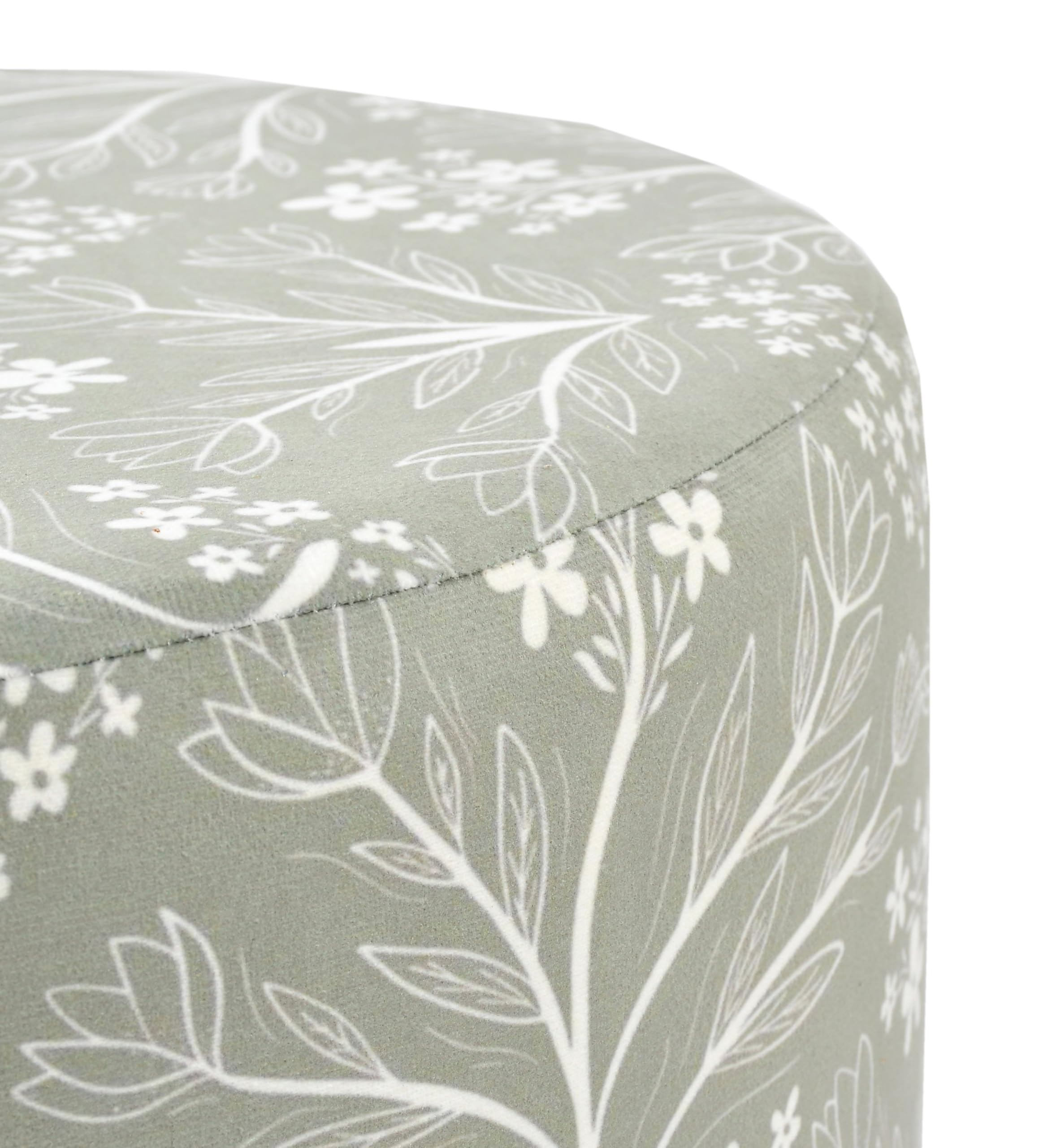 NACIA Elegant Ottoman Stool - Soft Cushioned Top for Seating & Footrest - Space-Saving, Stylish Design for Living Room, Bedroom & Office Spaces