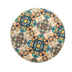 NACIA Printed Ottoman Stool for Living Room | Wooden Pouffe for Sitting and Footrest | Furniture for Home Decor