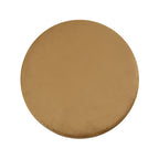 NACIA Velvet Upholstered Ottoman Stool with Wooden Legs | Round Pouffe Footrest Seat for Living Room Bedroom Balcony | Compact Foot Stool for Sitting Home Decor Furniture, 18 Inch