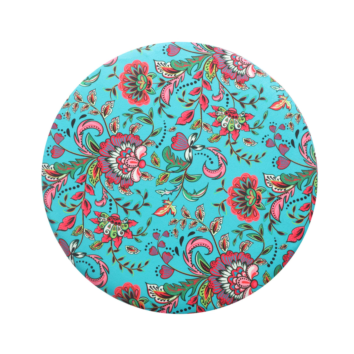 NACIA Printed Ottoman Stool for Living Room | Wooden Pouffe for Sitting and Footrest | Furniture for Home Decor
