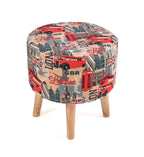 NACIA Elegant Ottoman Stool - Soft Cushioned Top for Seating & Footrest - Space-Saving, Stylish Design for Living Room, Bedroom & Office Spaces