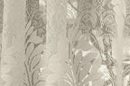 NACIA Heavy Polyester Net Semi Sheer Curtains for Door | Floral Design Grommet Curtains | Semi Transparent Window Drapes for Living Room Bedroom Home Décor