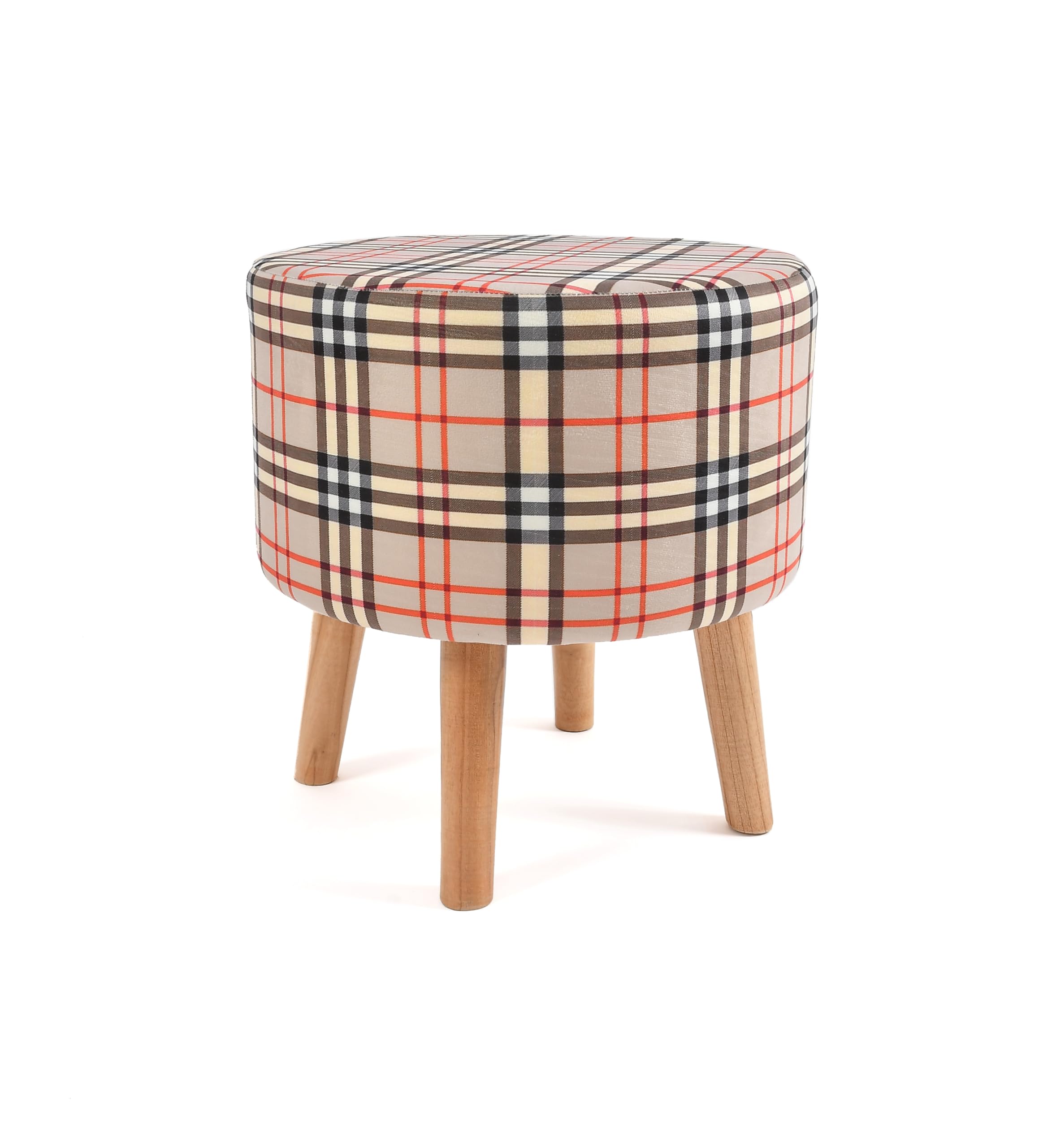 NACIA Elegant Ottoman Stool - Soft Cushioned Top for Seating & Footrest - Space-Saving, Stylish Design for Living Room, Bedroom & Office Spaces