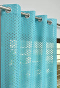 NACIA Criss Cross Net Semi Sheer Curtains | Geometric Door Curtains with Eyelet Rings | Light Filtering Polyester Curtains for Living Room and Bedroom