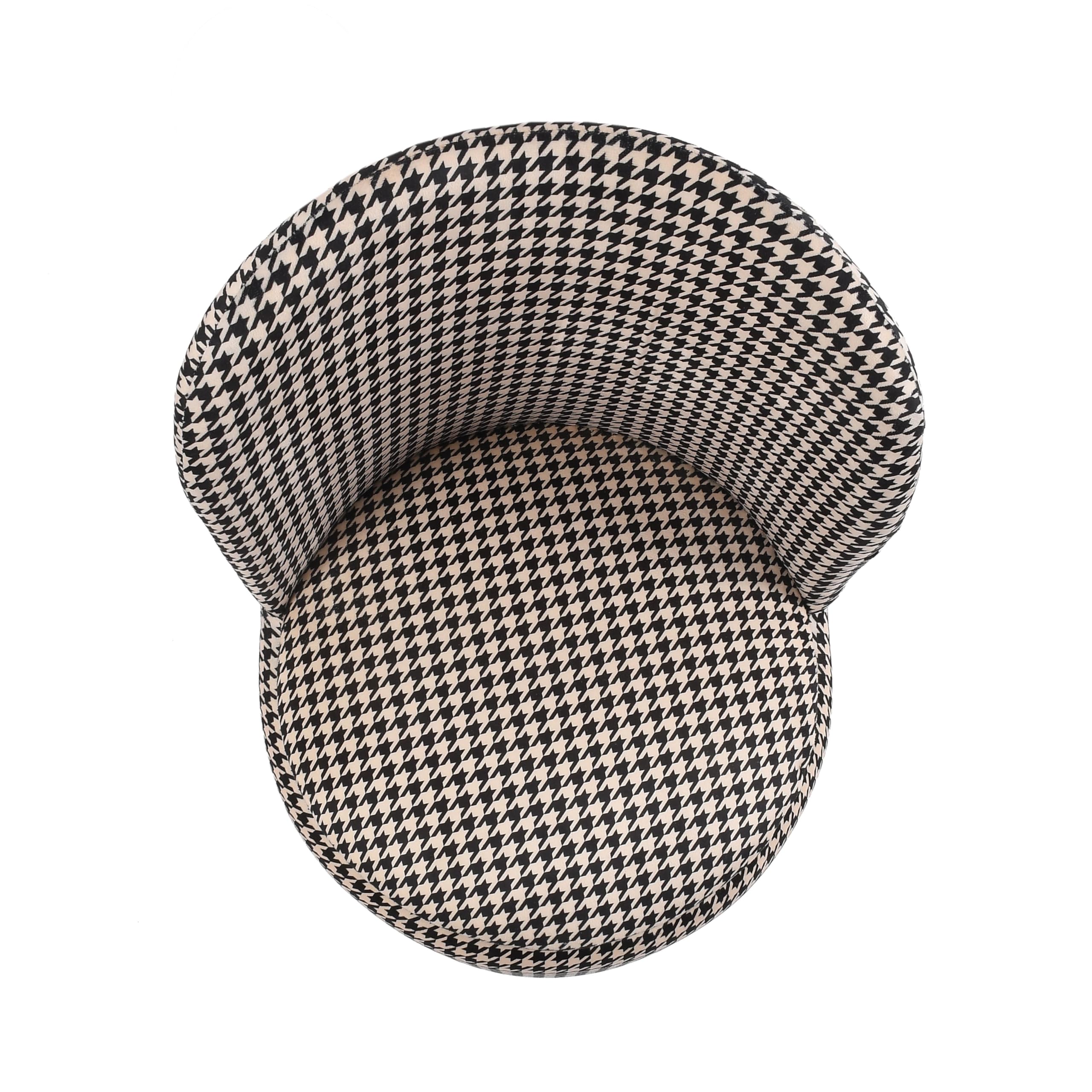 NACIA Velvet Printed Ottoman Chair with Stool Combo | Dressing Table Chair for Bedroom Makeup Room Decor | Modern Upholstered Ottoman with Wooden Legs for Living Room & Home