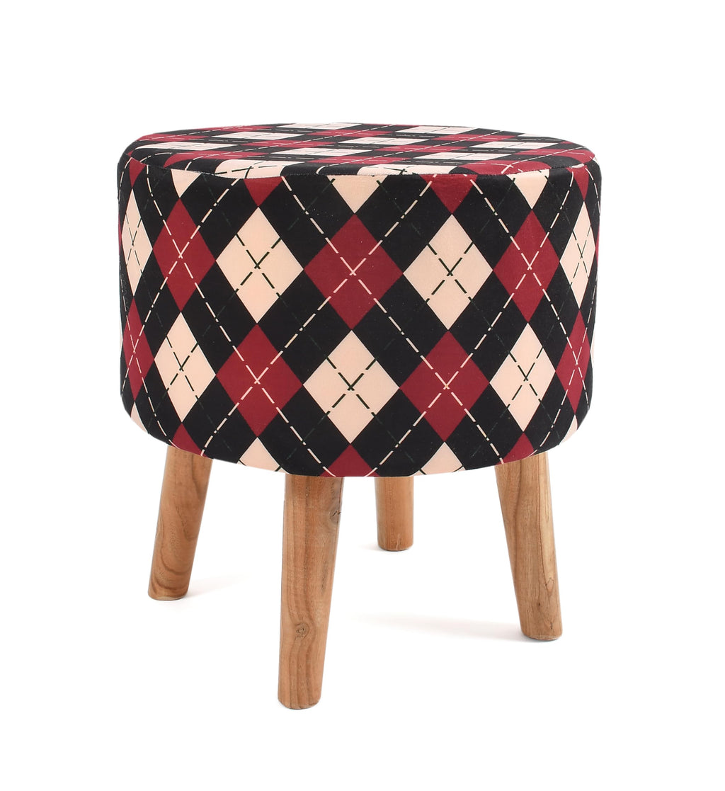 NACIA Elegant Ottoman Stool - Soft Cushioned Top for Seating & Footrest - Space-Saving, Stylish Design for Living Room, Bedroom & Office Spaces