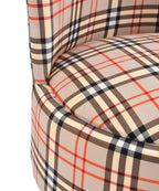 NACIA Velvet Printed Ottoman Chair | Dressing Table Chair for Bedroom Makeup Room Decor | Modern Upholstered Ottoman with Wooden Legs for Living Room & Home (18x18x32 Inches)