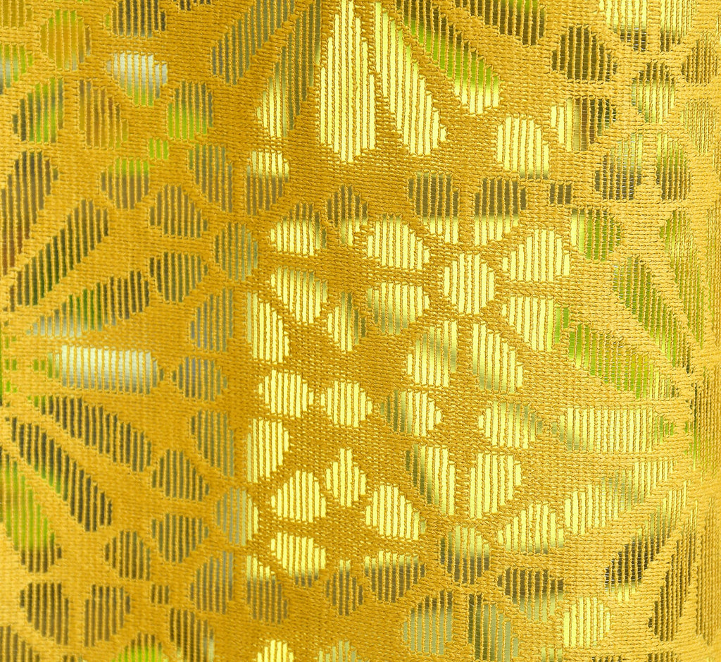 NACIA Heavy Polyester Net Semi Sheer Curtains for Door | Geometric Design Grommet Curtains | Semi Transparent Window Drapes for Living Room Bedroom Home Décor