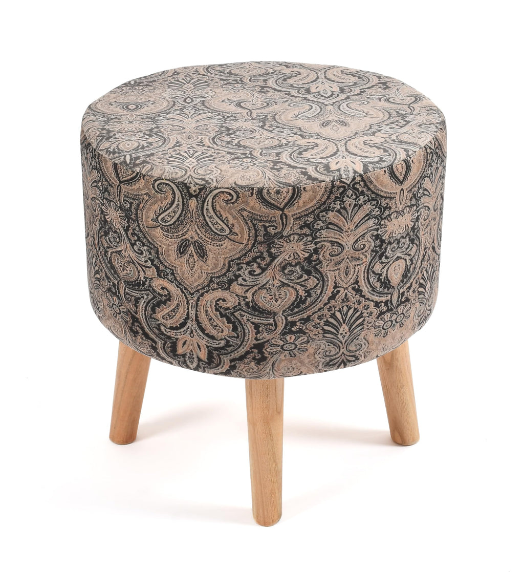 NACIA Elegant Ottoman Stool - Soft Cushioned Top for Seating & Footrest - Space-Saving, Stylish Design for Living Room, Bedroom & Office Spaces