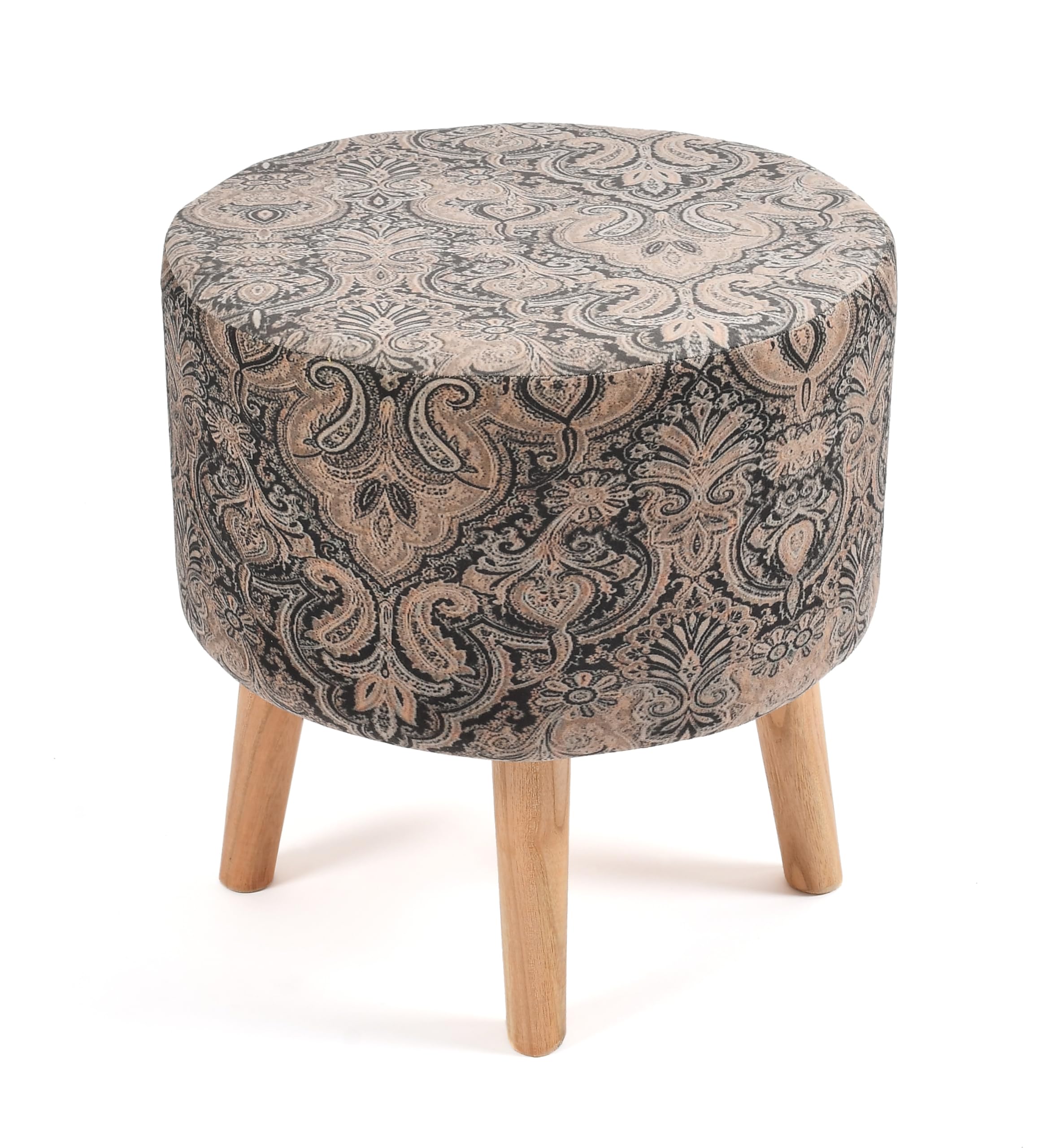 NACIA Elegant Ottoman Stool - Soft Cushioned Top for Seating & Footrest - Space-Saving, Stylish Design for Living Room, Bedroom & Office Spaces