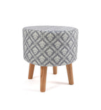 NACIA Elegant Ottoman Stool - Soft Cushioned Top for Seating & Footrest - Space-Saving, Stylish Design for Living Room, Bedroom & Office Spaces