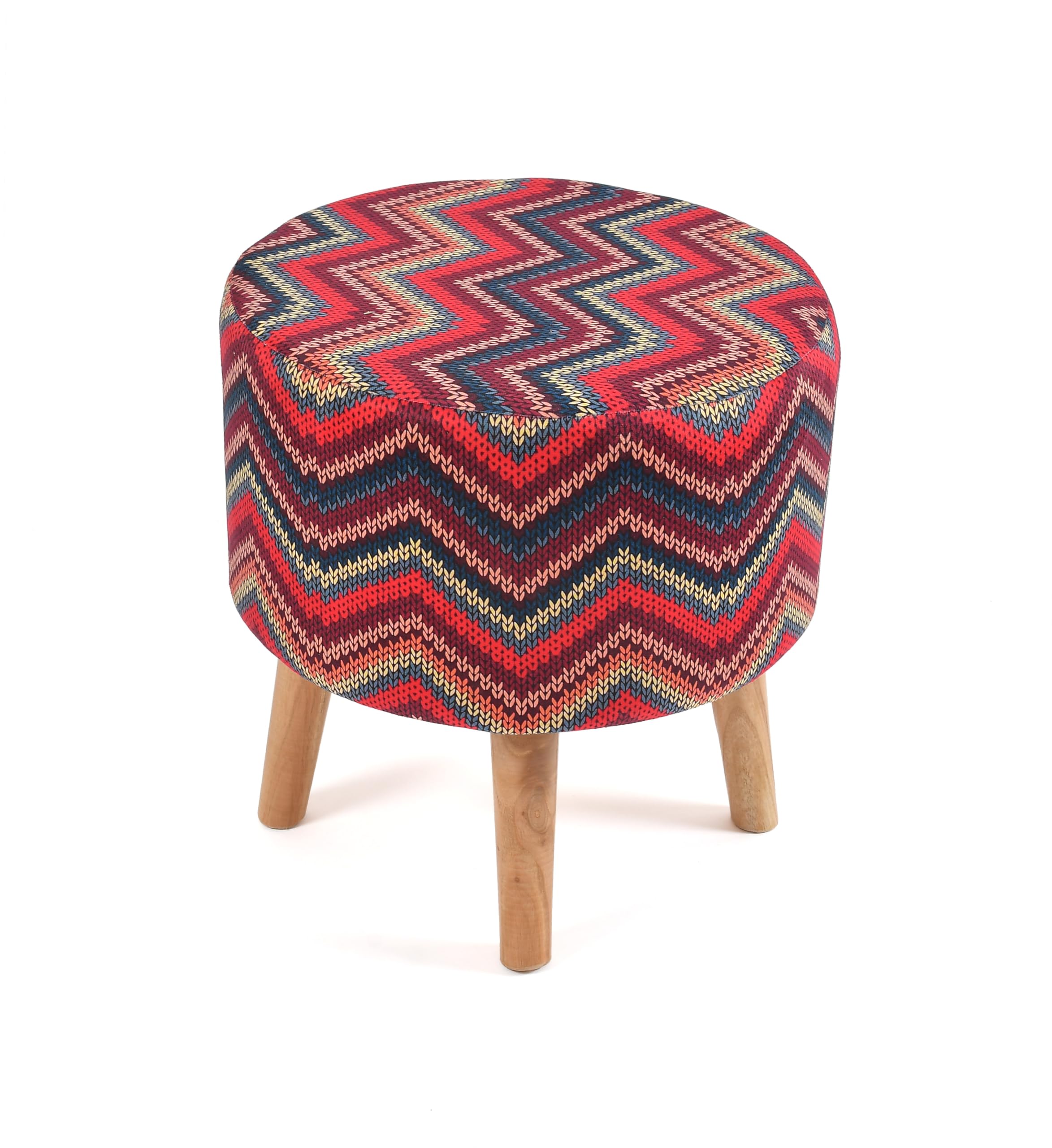 NACIA Elegant Ottoman Stool - Soft Cushioned Top for Seating & Footrest - Space-Saving, Stylish Design for Living Room, Bedroom & Office Spaces