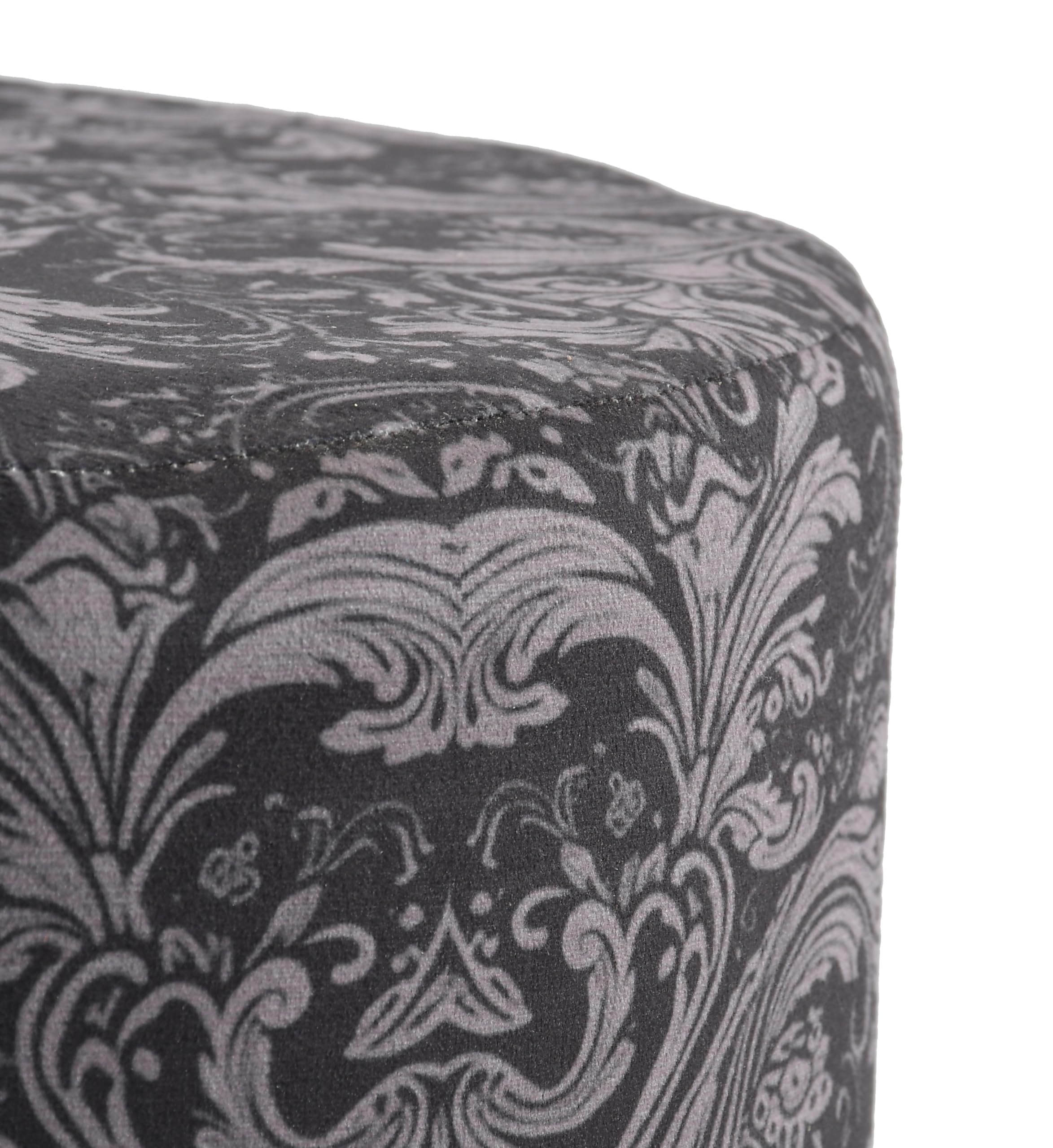 NACIA Elegant Ottoman Stool - Soft Cushioned Top for Seating & Footrest - Space-Saving, Stylish Design for Living Room, Bedroom & Office Spaces