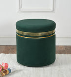 NACIA Wooden Ottoman Stool for Living Room, Ottoman pouffes for Sitting, Puffy Chair Bench for Home Decor, Ottoman & Stools, Footrest Pouf Foot Stool for Office Room Décor