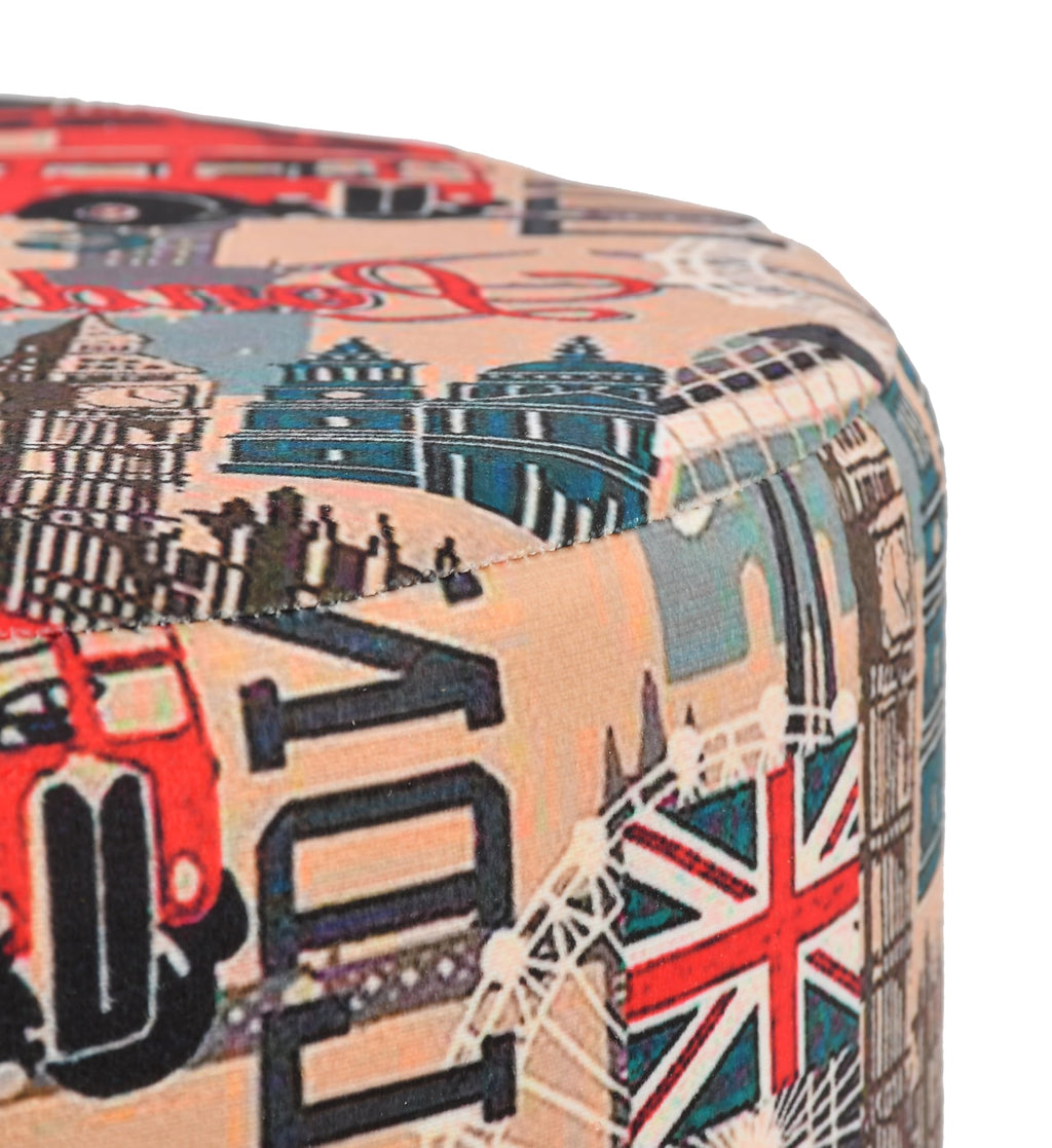 NACIA Elegant Ottoman Stool - Soft Cushioned Top for Seating & Footrest - Space-Saving, Stylish Design for Living Room, Bedroom & Office Spaces