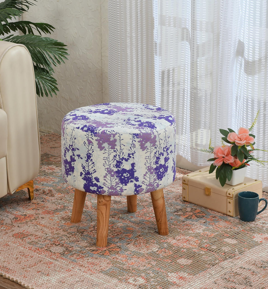 NACIA Elegant Ottoman Stool - Soft Cushioned Top for Seating & Footrest - Space-Saving, Stylish Design for Living Room, Bedroom & Office Spaces
