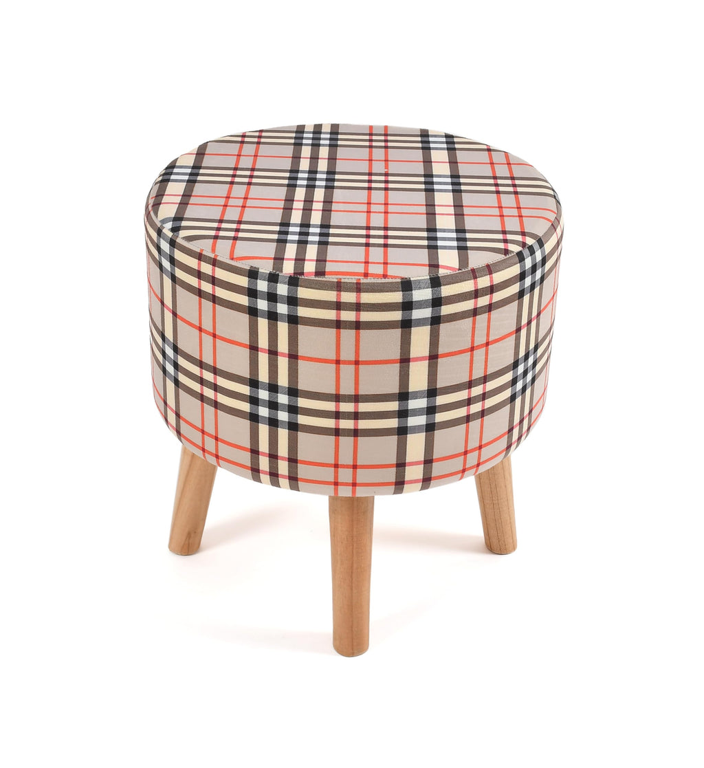 NACIA Elegant Ottoman Stool - Soft Cushioned Top for Seating & Footrest - Space-Saving, Stylish Design for Living Room, Bedroom & Office Spaces