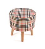 NACIA Elegant Ottoman Stool - Soft Cushioned Top for Seating & Footrest - Space-Saving, Stylish Design for Living Room, Bedroom & Office Spaces