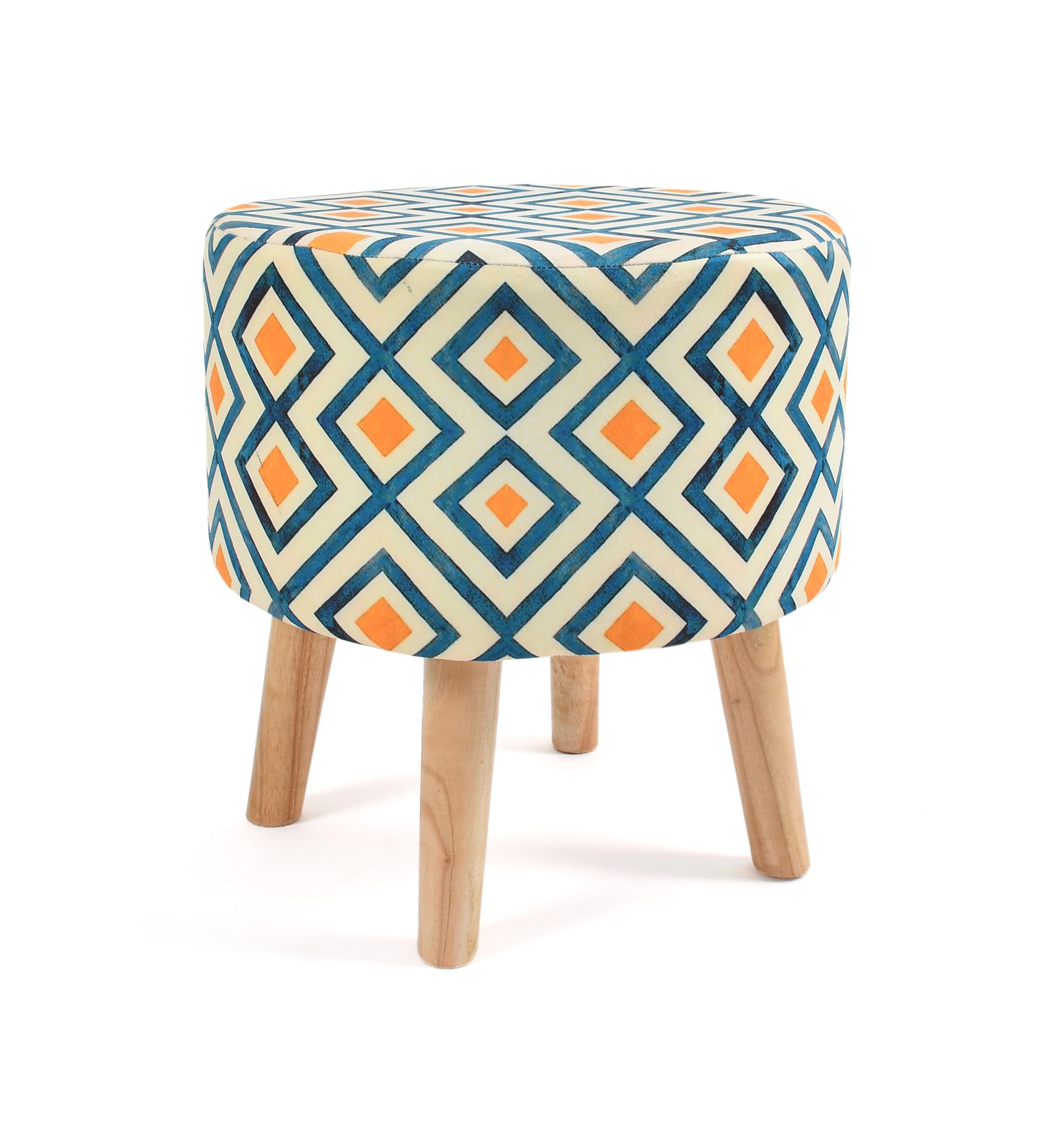 NACIA Elegant Ottoman Stool - Soft Cushioned Top for Seating & Footrest - Space-Saving, Stylish Design for Living Room, Bedroom & Office Spaces