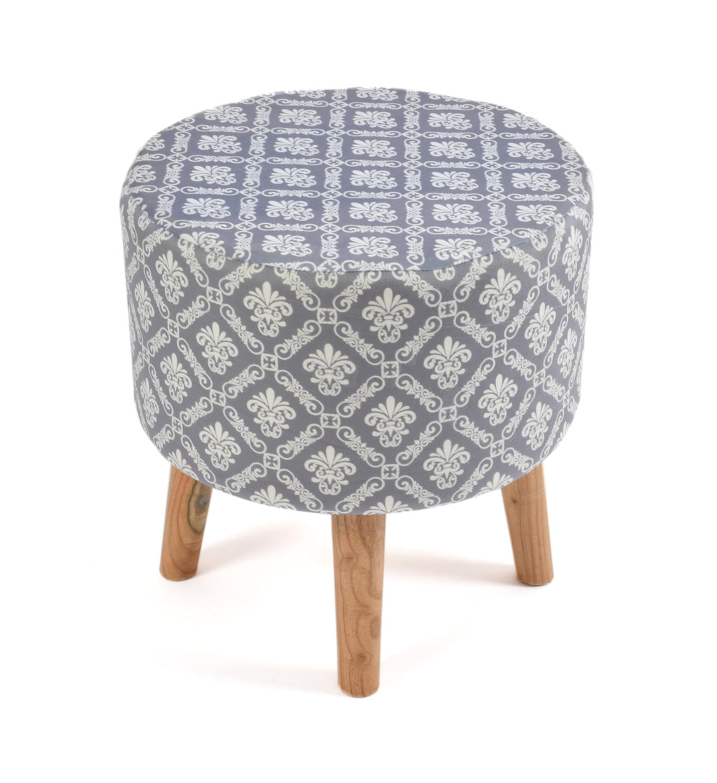 NACIA Elegant Ottoman Stool - Soft Cushioned Top for Seating & Footrest - Space-Saving, Stylish Design for Living Room, Bedroom & Office Spaces