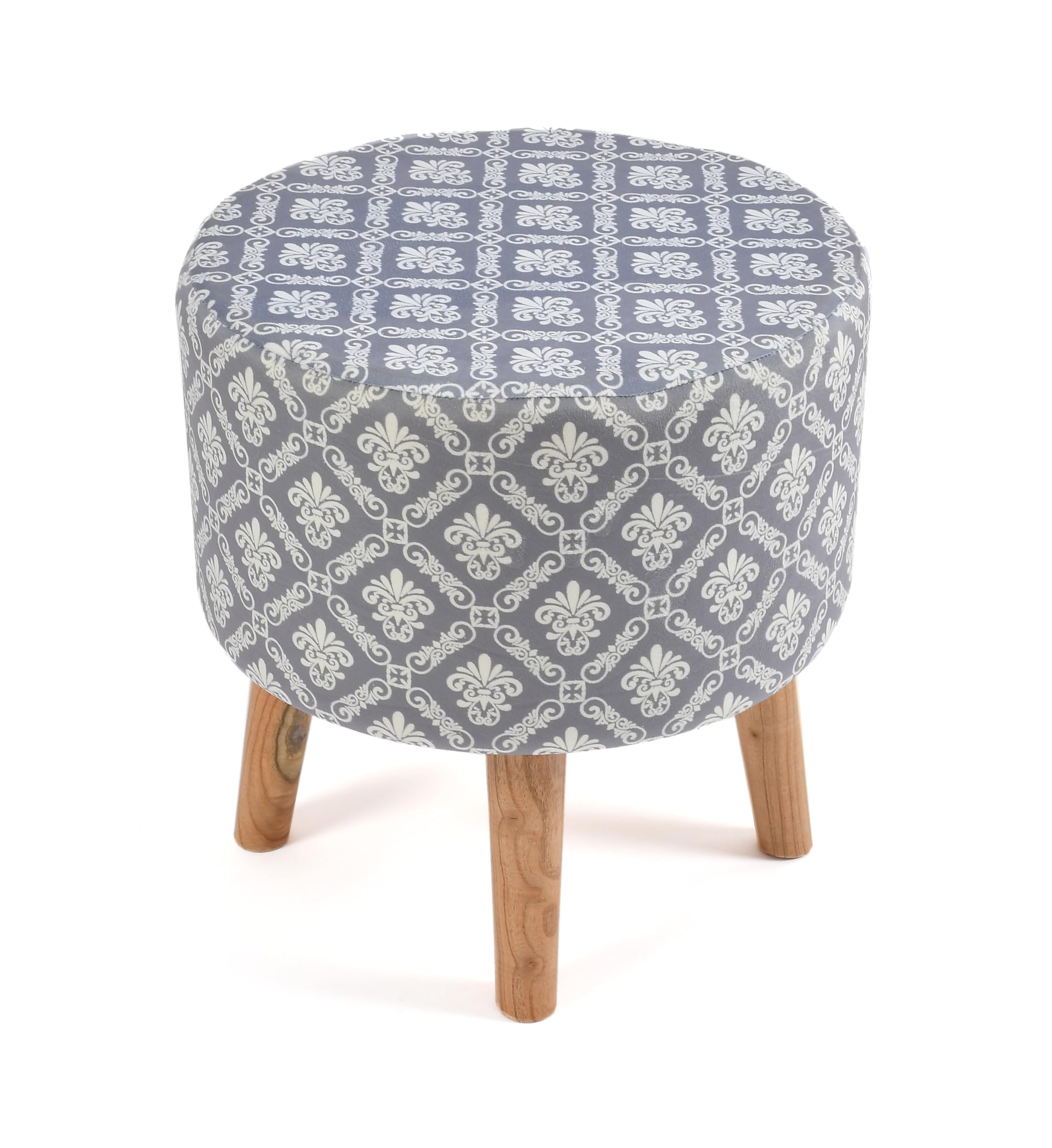 NACIA Elegant Ottoman Stool - Soft Cushioned Top for Seating & Footrest - Space-Saving, Stylish Design for Living Room, Bedroom & Office Spaces