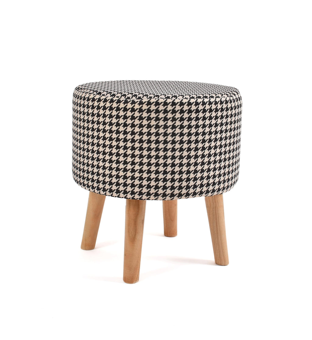 NACIA Elegant Ottoman Stool - Soft Cushioned Top for Seating & Footrest - Space-Saving, Stylish Design for Living Room, Bedroom & Office Spaces