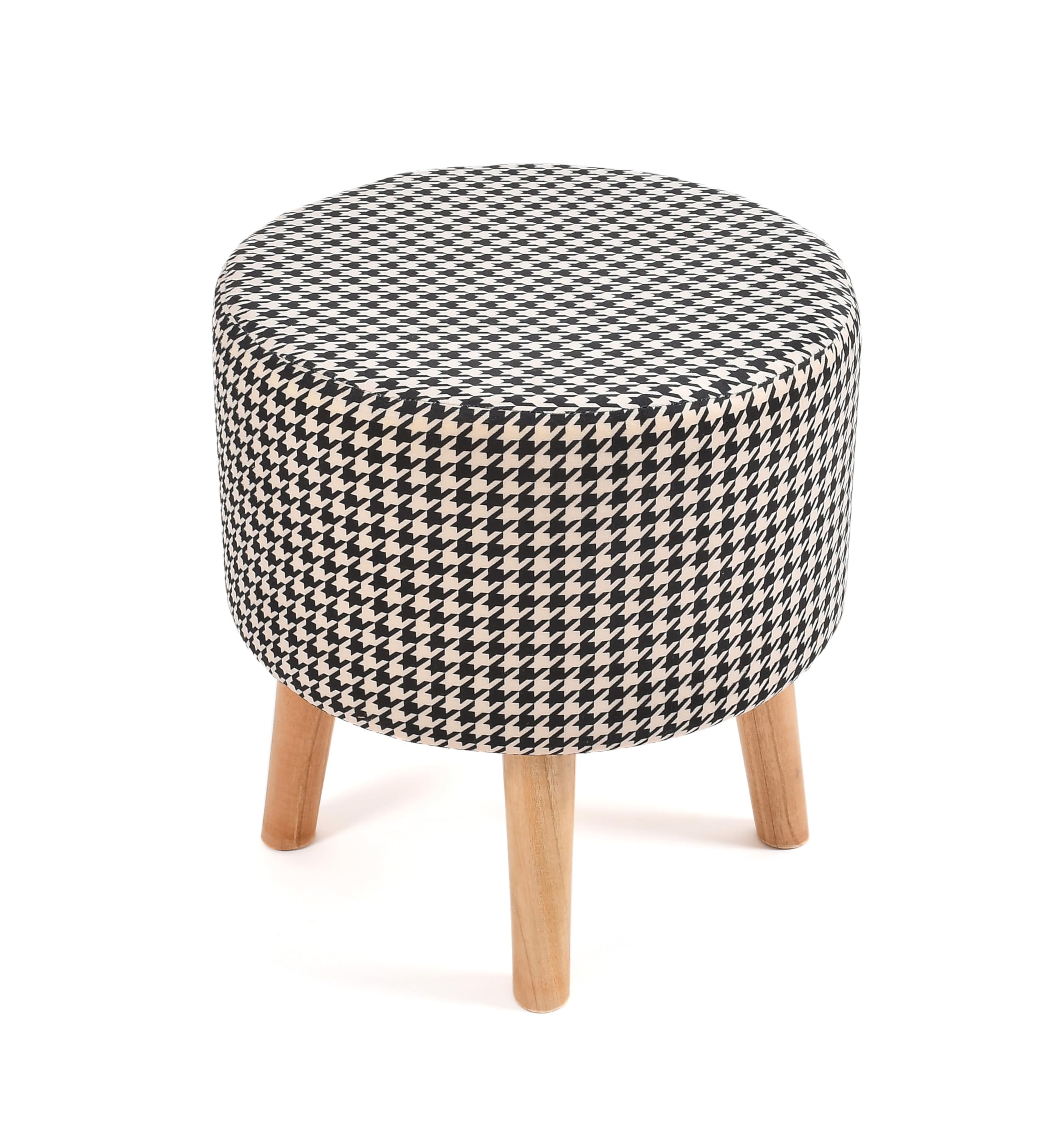 NACIA Elegant Ottoman Stool - Soft Cushioned Top for Seating & Footrest - Space-Saving, Stylish Design for Living Room, Bedroom & Office Spaces