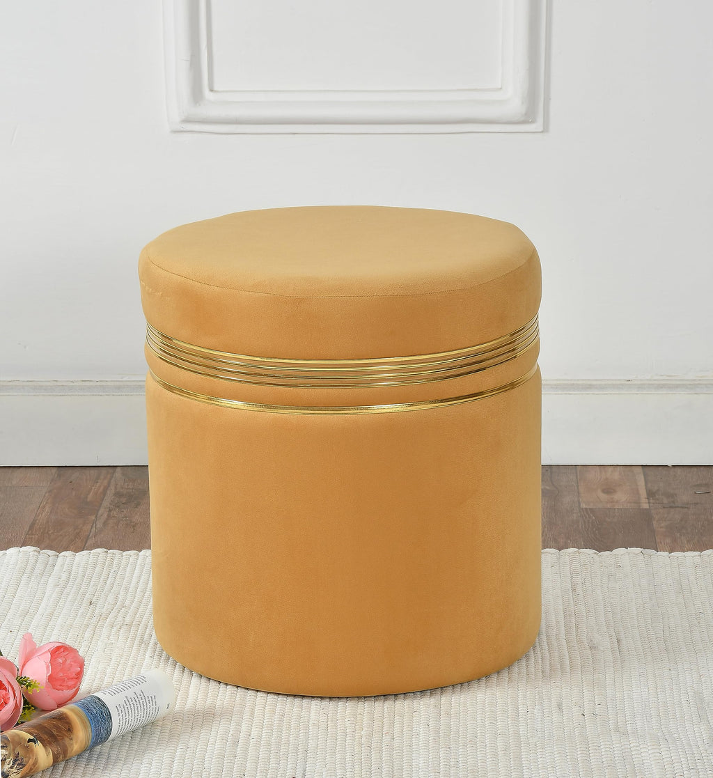 NACIA Wooden Ottoman Stool for Living Room, Ottoman pouffes for Sitting, Puffy Chair Bench for Home Decor, Ottoman & Stools, Footrest Pouf Foot Stool for Office Room Décor