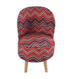 NACIA Velvet Printed Ottoman Chair | Dressing Table Chair for Bedroom Makeup Room Decor | Modern Upholstered Ottoman with Wooden Legs for Living Room & Home (18x18x32 Inches)