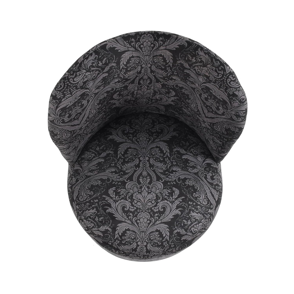 NACIA Velvet Printed Ottoman Chair | Dressing Table Chair for Bedroom Makeup Room Decor | Modern Upholstered Ottoman with Wooden Legs for Living Room & Home (18x18x32 Inches)