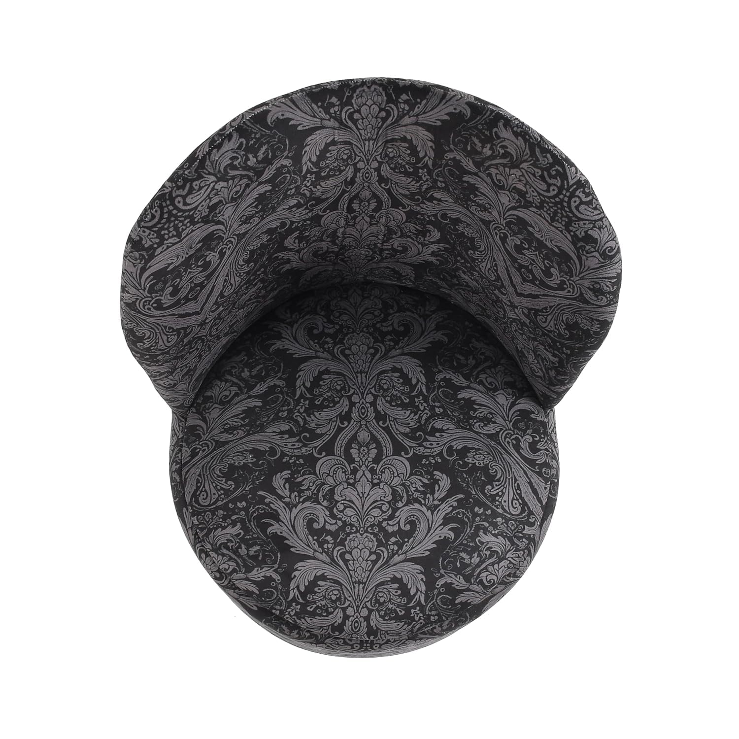 NACIA Velvet Printed Ottoman Chair | Dressing Table Chair for Bedroom Makeup Room Decor | Modern Upholstered Ottoman with Wooden Legs for Living Room & Home (18x18x32 Inches)