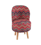 NACIA Velvet Printed Ottoman Chair | Dressing Table Chair for Bedroom Makeup Room Decor | Modern Upholstered Ottoman with Wooden Legs for Living Room & Home (18x18x32 Inches)