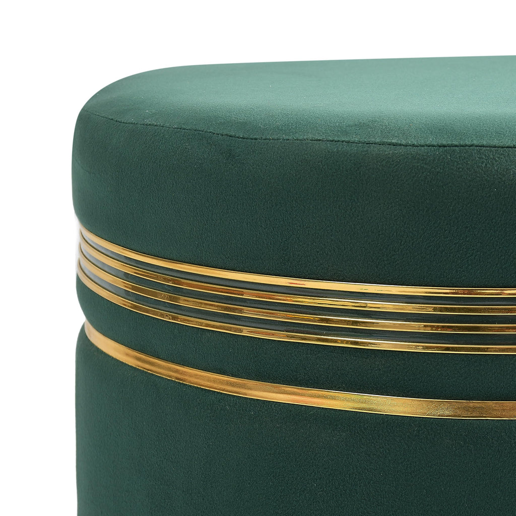 NACIA Wooden Ottoman Stool for Living Room, Ottoman pouffes for Sitting, Puffy Chair Bench for Home Decor, Ottoman & Stools, Footrest Pouf Foot Stool for Office Room Décor