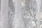 NACIA Heavy Polyester Net Semi Sheer Curtains for Door | Floral Design Grommet Curtains | Semi Transparent Window Drapes for Living Room Bedroom Home Décor
