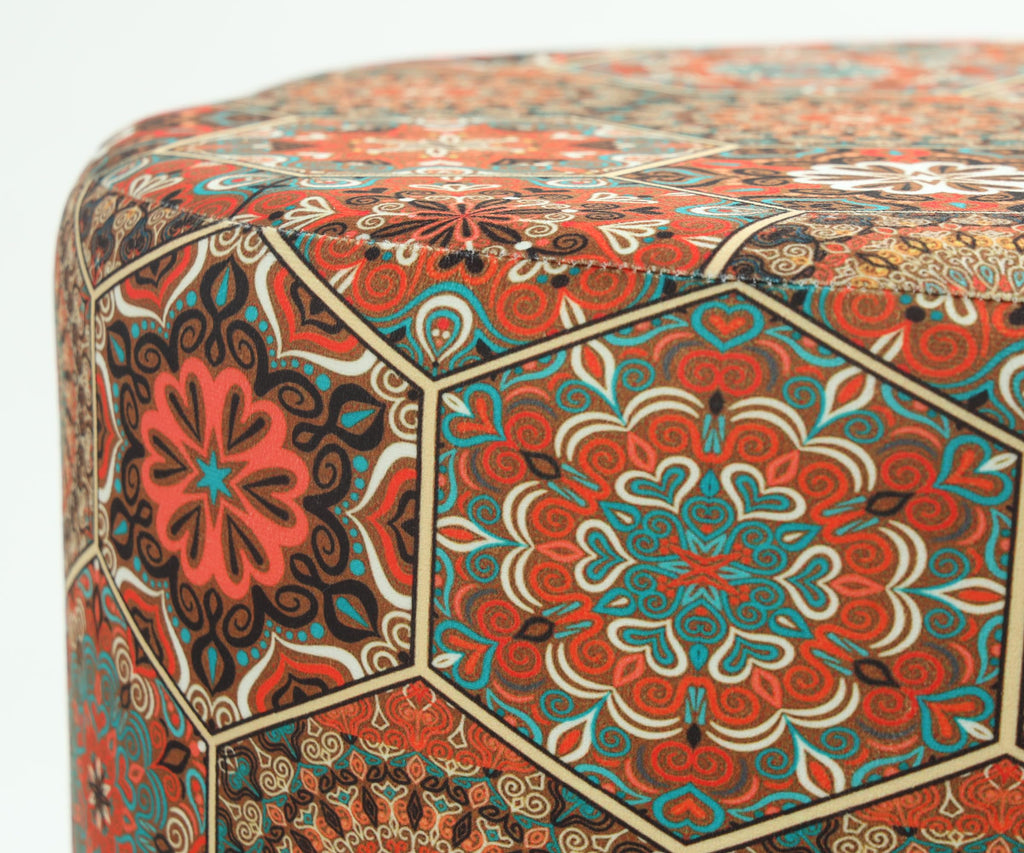NACIA Elegant Ottoman Stool - Soft Cushioned Top for Seating & Footrest - Space-Saving, Stylish Design for Living Room, Bedroom & Office Spaces