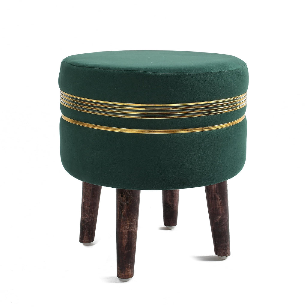 NACIA Wooden Ottoman Stool for Living Room, Ottoman pouffes for Sitting, Puffy Chair Bench for Home Decor, Ottoman & Stools, Footrest Pouf Foot Stool for Office Room Décor