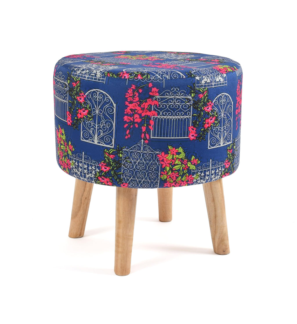 NACIA Elegant Ottoman Stool - Soft Cushioned Top for Seating & Footrest - Space-Saving, Stylish Design for Living Room, Bedroom & Office Spaces