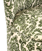 NACIA Velvet Printed Ottoman Chair | Dressing Table Chair for Bedroom Makeup Room Decor | Modern Upholstered Ottoman with Wooden Legs for Living Room & Home (18x18x32 Inches)