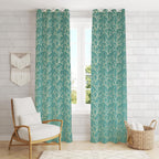 NACIA Golden Foil Print Velvet Curtains for Long Window, Door and Log Door | Decorative Eyelet Room Darkening Drapes with Metallic Tree Branch Design for Living Room and Home Décor, Pack of 1