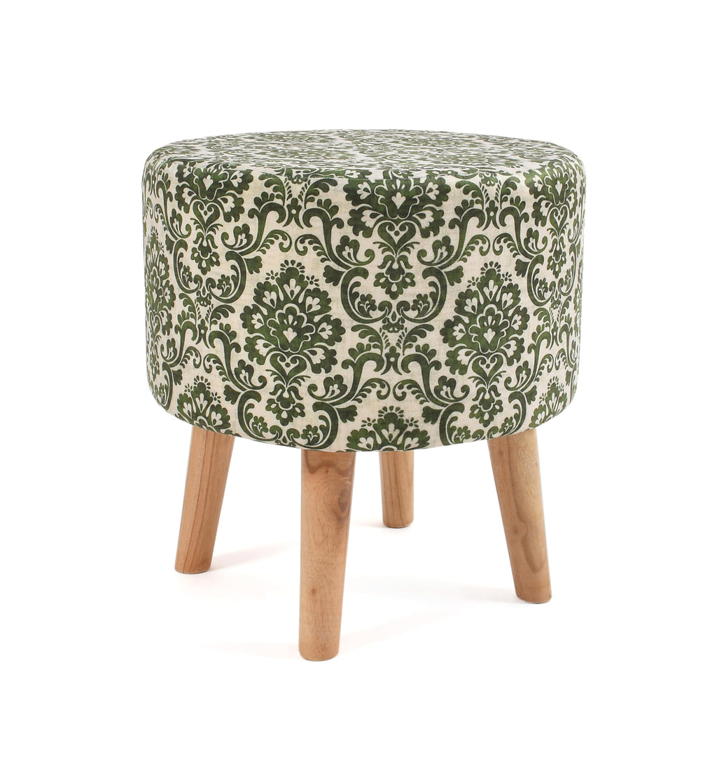NACIA Elegant Ottoman Stool - Soft Cushioned Top for Seating & Footrest - Space-Saving, Stylish Design for Living Room, Bedroom & Office Spaces