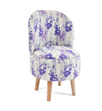 NACIA Velvet Printed Ottoman Chair | Dressing Table Chair for Bedroom Makeup Room Decor | Modern Upholstered Ottoman with Wooden Legs for Living Room & Home (18x18x32 Inches)
