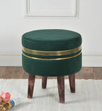 NACIA Wooden Ottoman Stool for Living Room, Ottoman pouffes for Sitting, Puffy Chair Bench for Home Decor, Ottoman & Stools, Footrest Pouf Foot Stool for Office Room Décor
