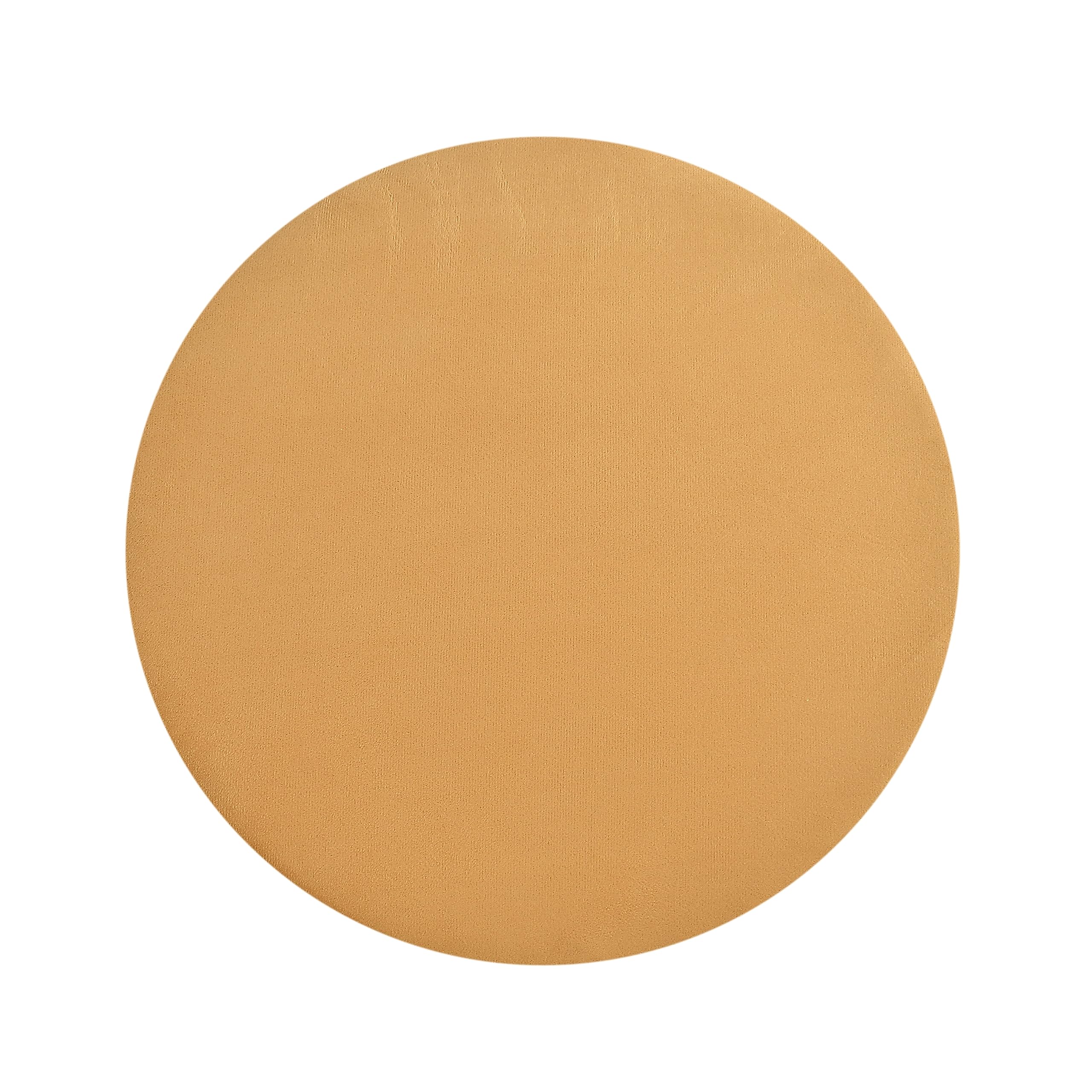 NACIA Ottoman Pouffe Stool for Living Room | Round Cushioned Footstool with Wooden & Gold Metal Legs | Dressing Table Chair for Home Decor, Bedroom & Balcony Use