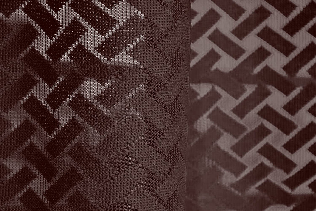 NACIA Criss Cross Net Semi Sheer Curtains | Geometric Door Curtains with Eyelet Rings | Light Filtering Polyester Curtains for Living Room and Bedroom