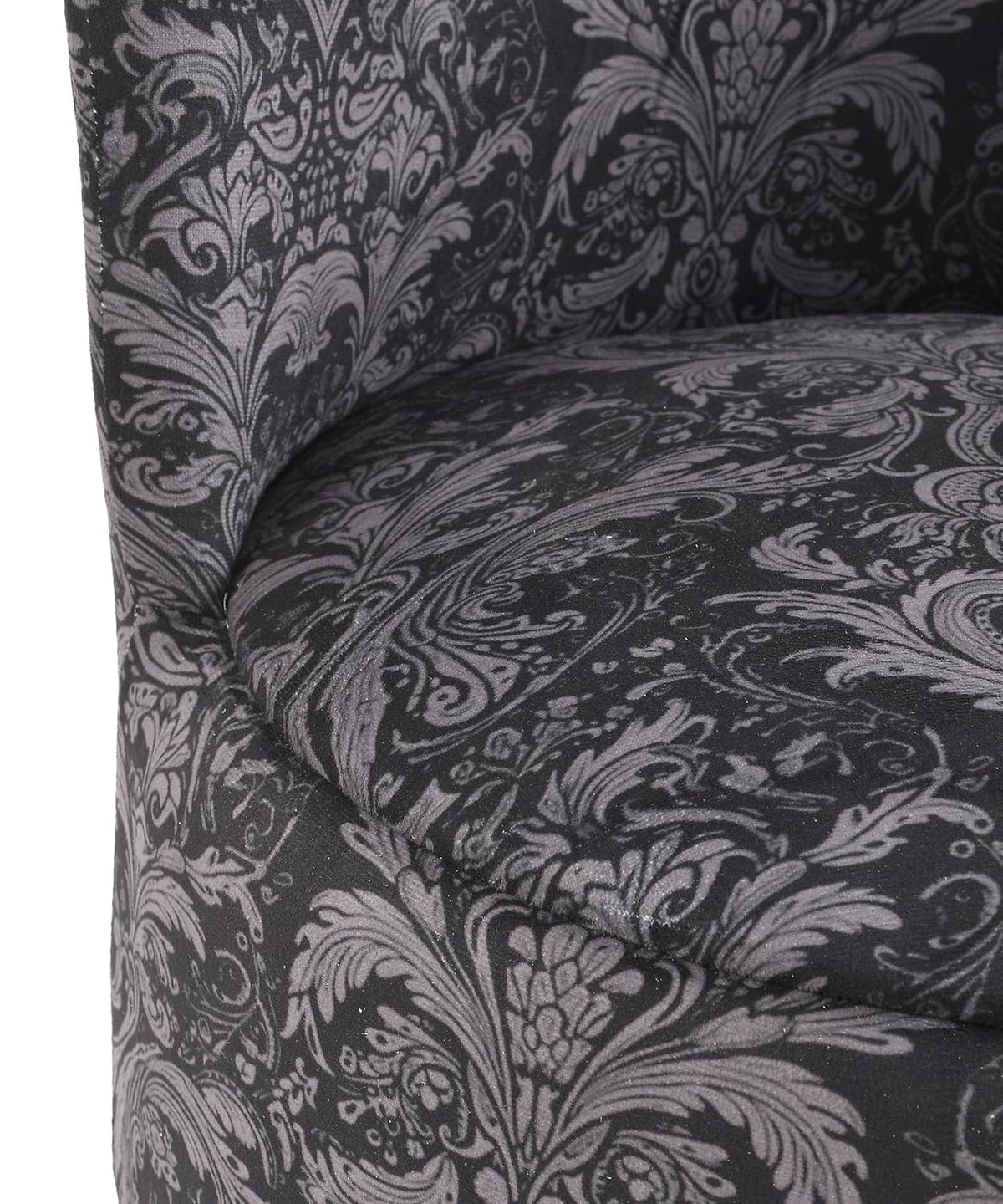 NACIA Velvet Printed Ottoman Chair | Dressing Table Chair for Bedroom Makeup Room Decor | Modern Upholstered Ottoman with Wooden Legs for Living Room & Home (18x18x32 Inches)