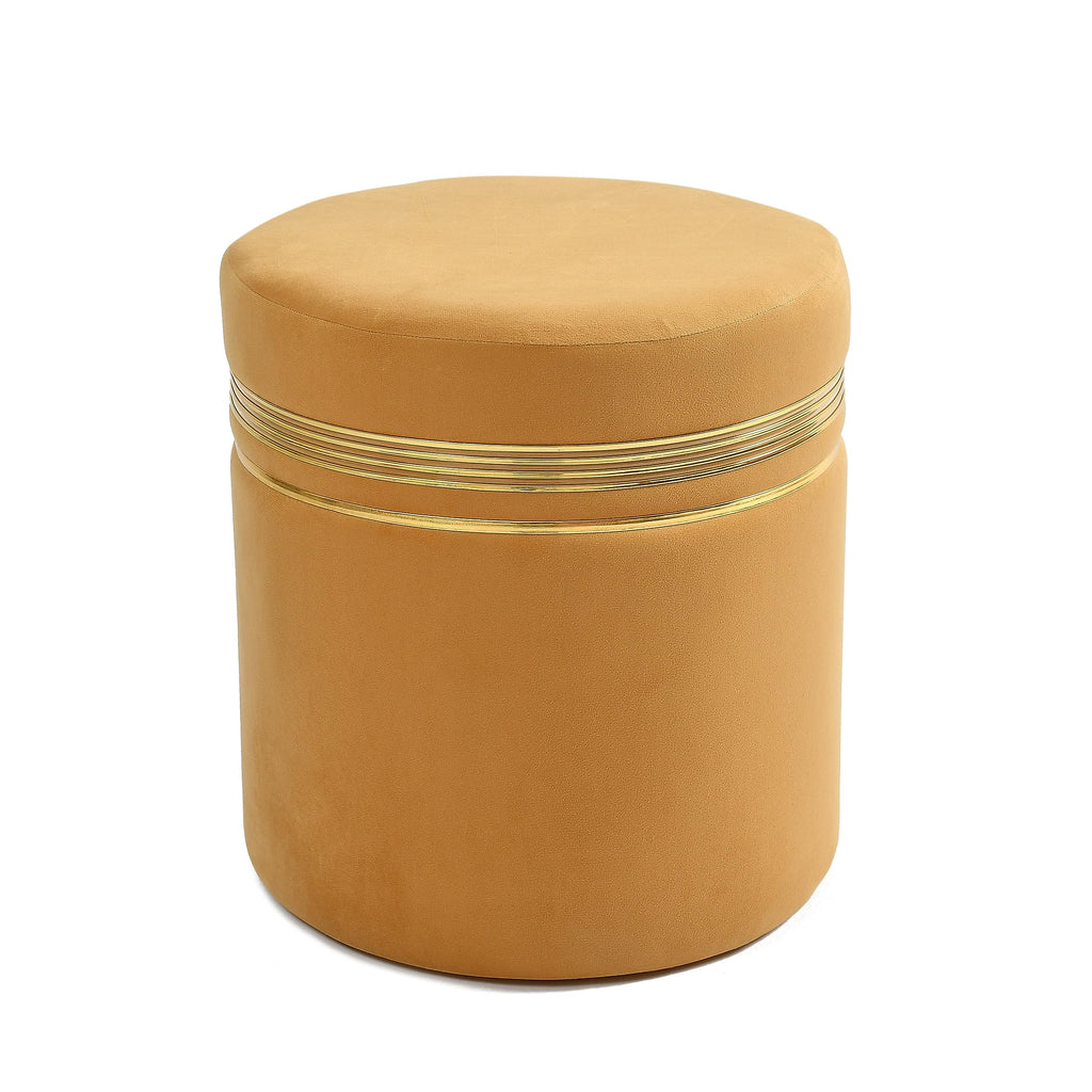 NACIA Wooden Ottoman Stool for Living Room, Ottoman pouffes for Sitting, Puffy Chair Bench for Home Decor, Ottoman & Stools, Footrest Pouf Foot Stool for Office Room Décor