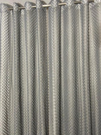 NACIA Criss Cross Net Semi Sheer Curtains | Geometric Door Curtains with Eyelet Rings | Light Filtering Polyester Curtains for Living Room and Bedroom